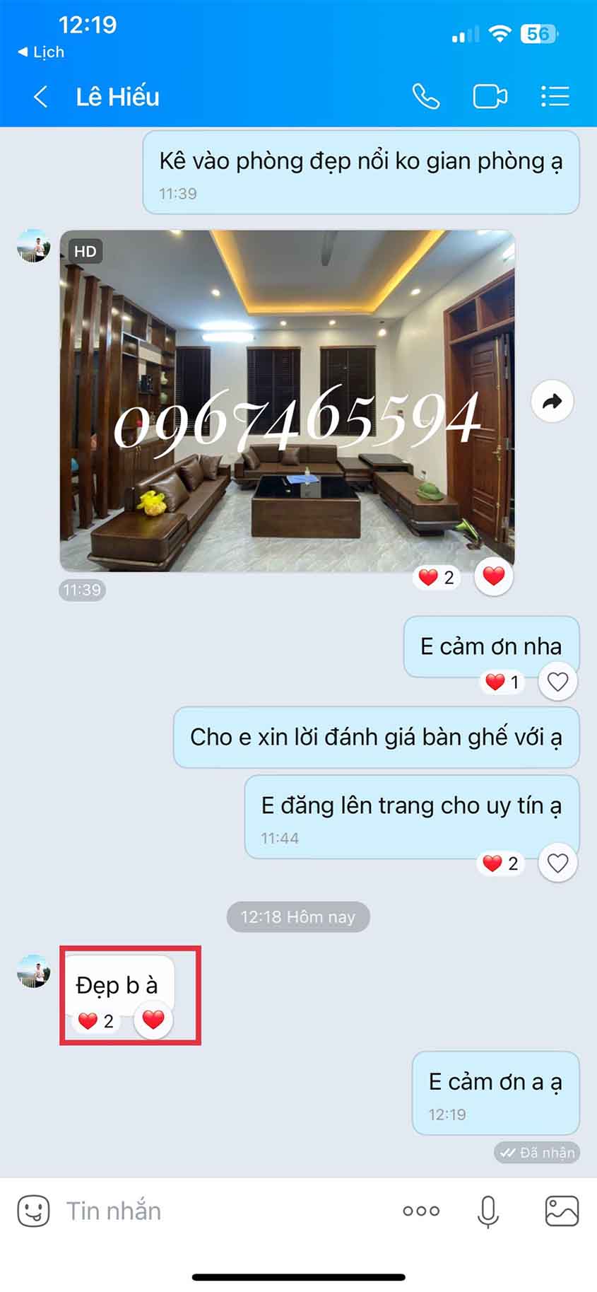 feedback Lê Hiểu