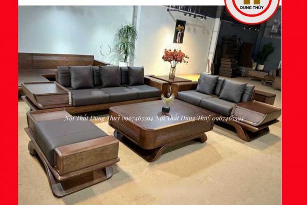 sofa 2 văng thuyền ngăn kéo cong SG95