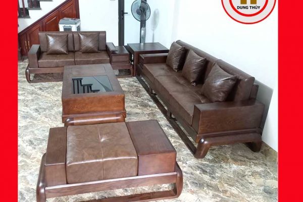 Bộ ghế sofa 2 văng đùi gà gỗ sồi Nga