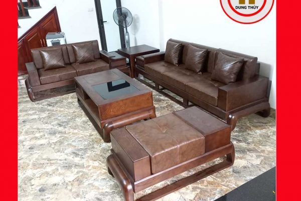 Bộ ghế sofa 2 văng đùi gà gỗ sồi Nga