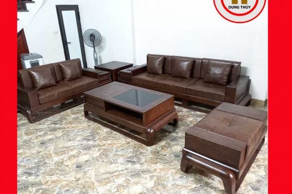 Bộ ghế sofa 2 văng đùi gà gỗ sồi Nga