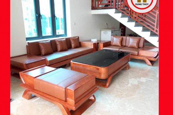 Bộ ghế sofa 2 văng thuyền cánh cong gỗ sồi Nga SG95 kyanh 3