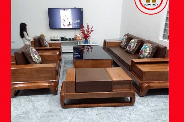 Bộ ghế sofa đối đùi gà gỗ sồi Nga GT45 hauhien 2