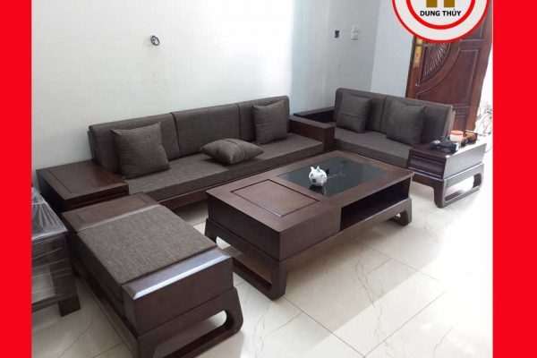Bộ ghế sofa 2 văng chân quỳ chữ U gỗ sồi Nga SG39 ngathach 2