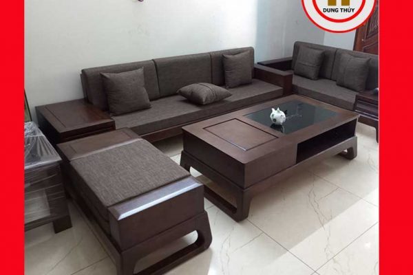 Bộ ghế sofa 2 văng chân quỳ chữ U gỗ sồi Nga SG39 ngathach 2