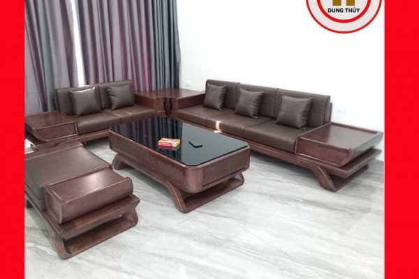 Bộ ghế sofa 2 văng thuyền cánh cong gỗ sồi Nga