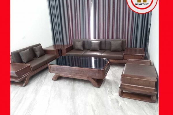 Bộ ghế sofa 2 văng thuyền cánh cong gỗ sồi Nga