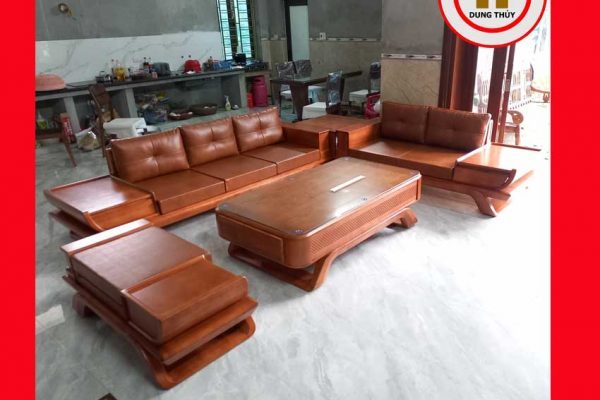 Bộ ghế sofa 2 văng thuyền cánh cong gỗ sồi Nga SG95