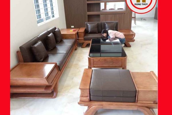 Bộ ghế sofa 2 văng thuyền cánh cong gỗ sồi Nga SG95 huongkhe 3