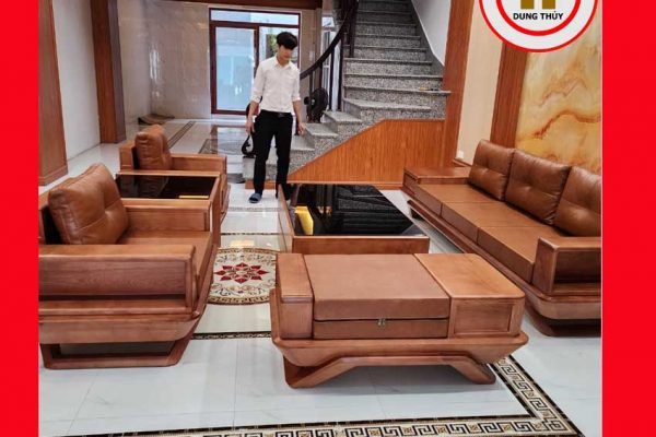 Bộ ghế sofa đối phi thuyền gỗ sồi Nga GT44 phulam 2