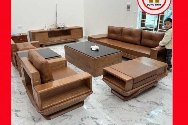 Bộ ghế sofa đối phi thuyền gỗ sồi Nga GT44 vandinh 2