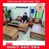 Bộ ghế sofa góc L chân vòng choãi gỗ sồi Nga SG74L