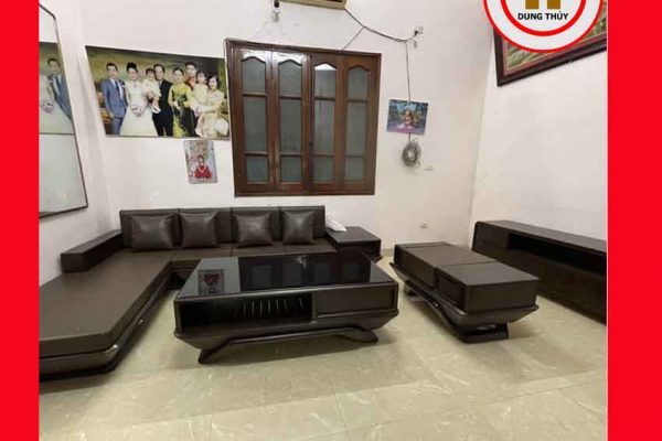 Sofa góc chữ L chân thuyền gỗ sồi Nga SG92 cuaong 3