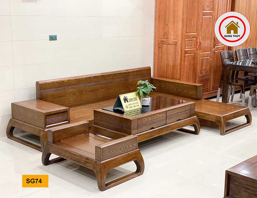 ghế sofa gỗ tự nhiên hiện đại phòng khách