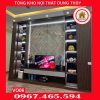 Vách nan sóng ốp tường nhiều ô gỗ công nghiệp VO06