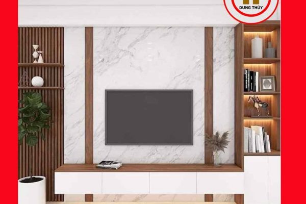 Vách nan sóng ốp tường nhiều ô gỗ công nghiệp VO06
