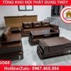 Bộ ghế sofa 2 văng đùi gà gỗ sồi