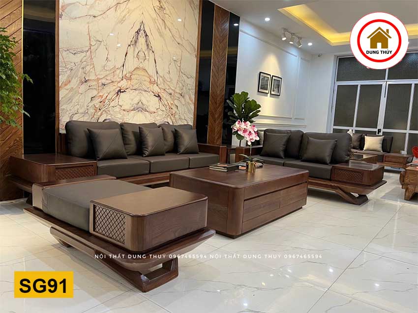 bàn ghế phòng khách gỗ tự nhiên
