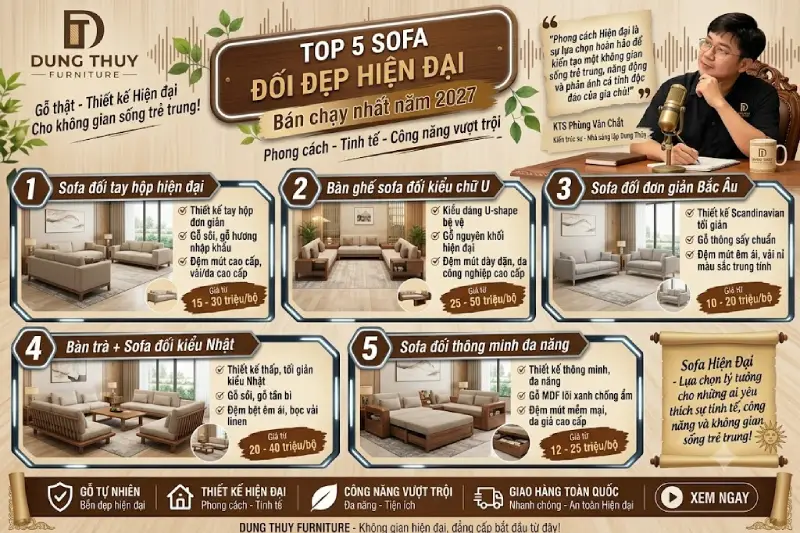 mẫu sofa đối đẹp hiện đại