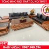Bộ ghế sofa 2 văng thuyền cánh cong gỗ hương đá SG97