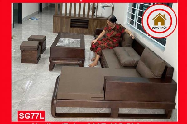 Sofa góc chữ L đùi gà gỗ sồi Nga SG77L binhluc 2