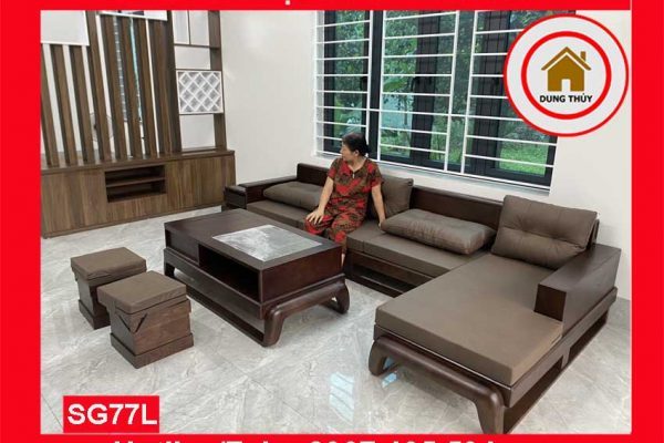 Sofa góc chữ L đùi gà gỗ sồi Nga SG77L binhluc 2