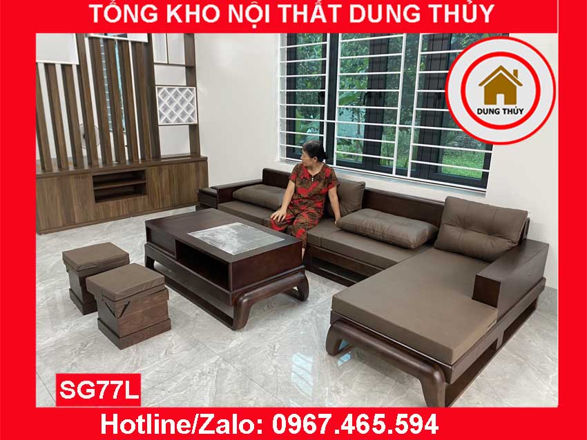 Sofa góc chữ L đùi gà gỗ sồi Nga SG77L binhluc 2