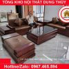 Bộ ghế sofa 2 văng chân pháo cánh gà gỗ sồi Nga vankhe 2