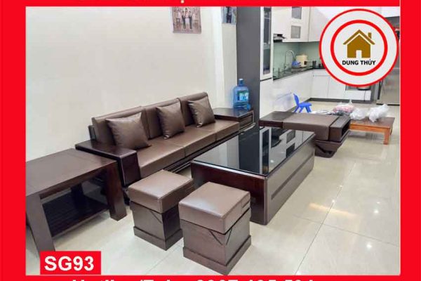 Bộ ghế sofa phi thuyền 1 văng gỗ sồi Nga phoyen 2