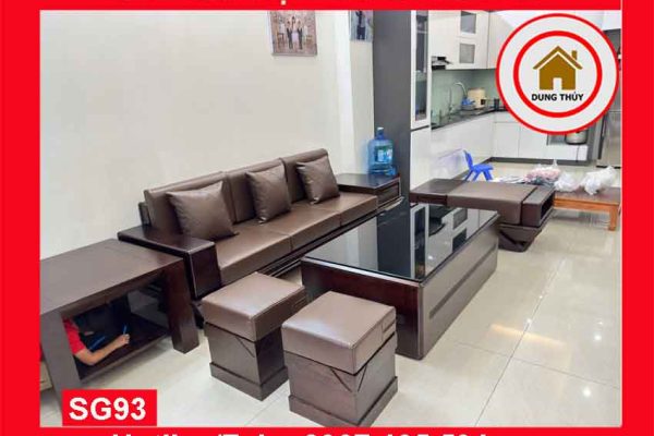 Bộ ghế sofa phi thuyền 1 văng gỗ sồi Nga phoyen 2