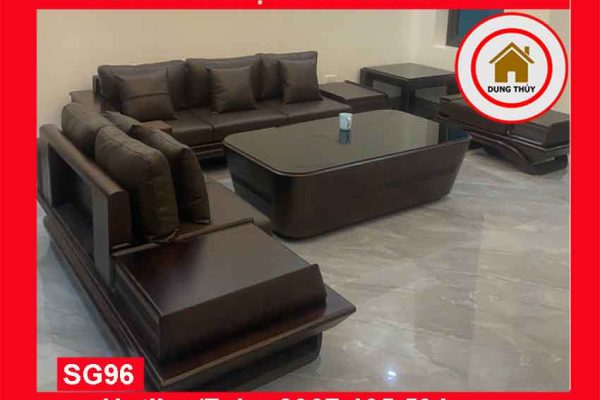 Sofa 2 văng kim cương gỗ sồi Nga SG96 thanhthuy 2
