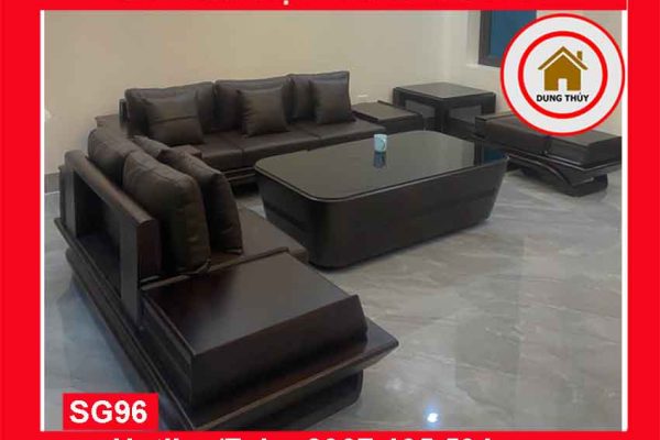 Sofa 2 văng kim cương gỗ sồi Nga SG96 thanhthuy 2