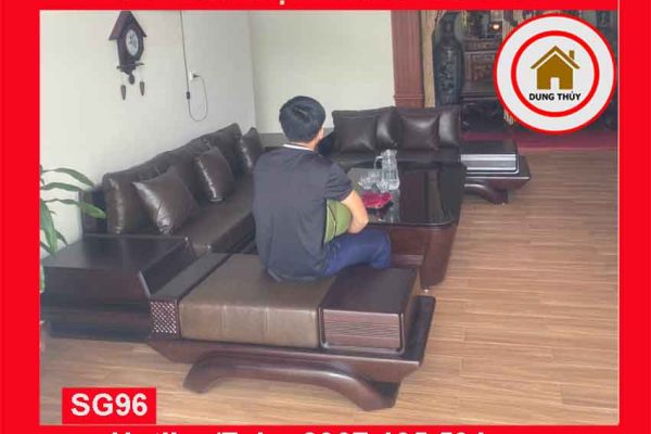Sofa 2 văng kim cương gỗ sồi Nga SG96