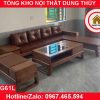 Bộ ghế sofa góc chữ L chân quỳ gỗ sồi Nga SG61L