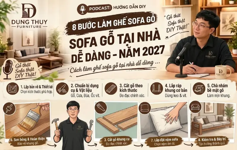 Cách làm ghế sofa gỗ tại nhà dễ dàng năm 2027