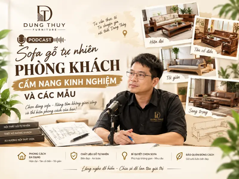 Cẩm Nang Sofa Gỗ Tự Nhiên Phòng Khách