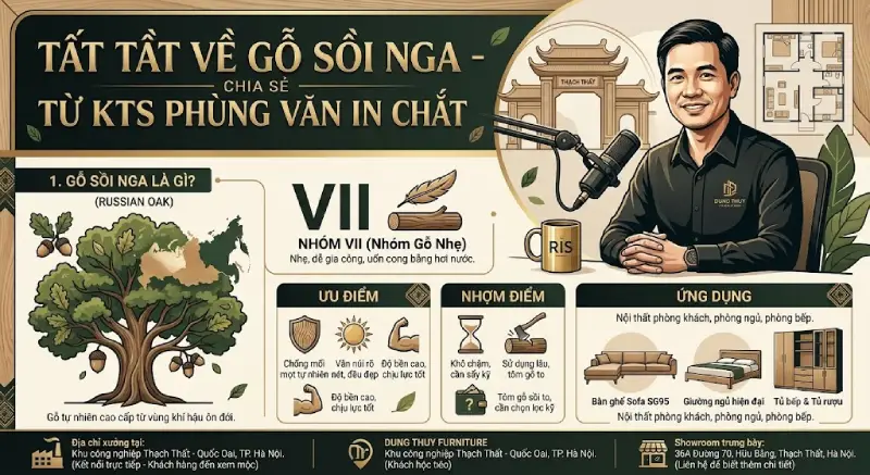 Gỗ sồi Nga là gì? Thuộc nhóm mấy? Có phải là gỗ tần bì không