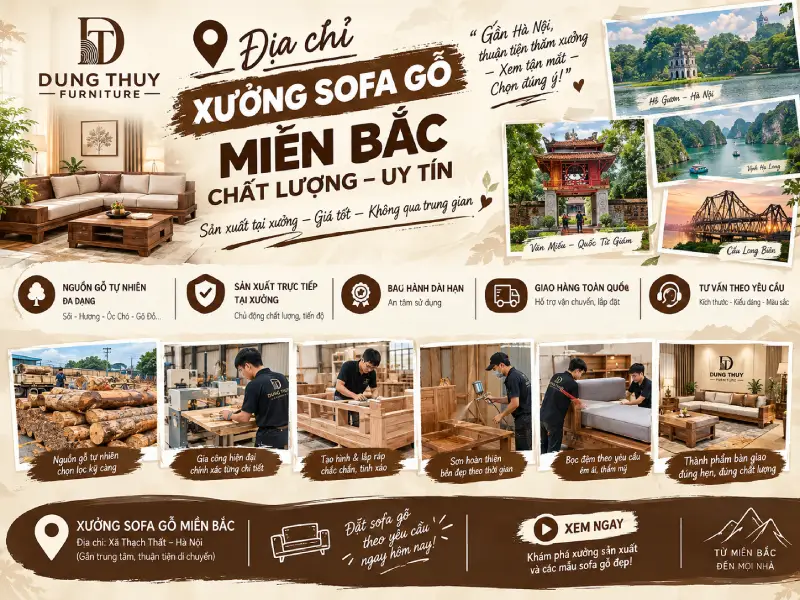 Mua Bán & Vận Chuyển Sofa Gỗ Tự Nhiên Toàn Miền Bắc