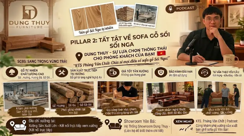 Tất tật về sofa gỗ sồi Nga