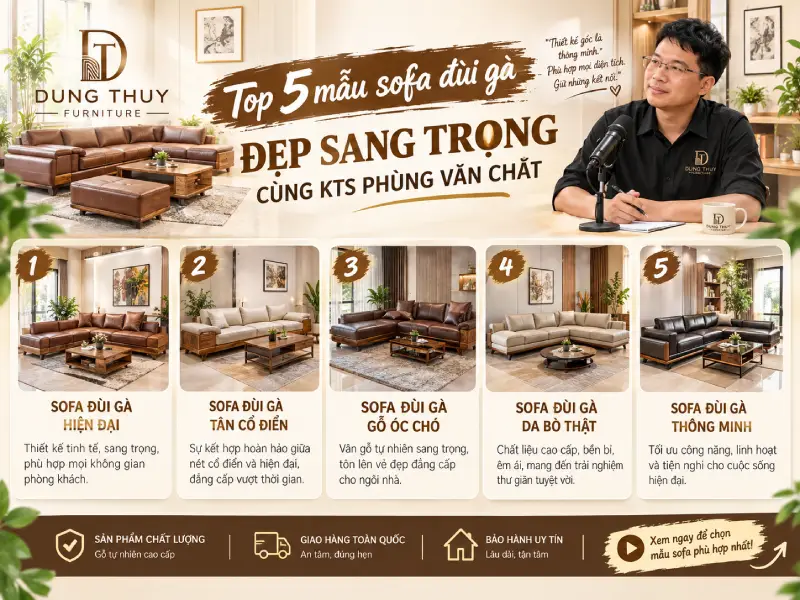 mẫu sofa đùi gà đẹp sang trọng