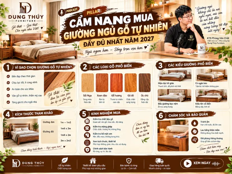 Cẩm nang mua giường ngủ gỗ