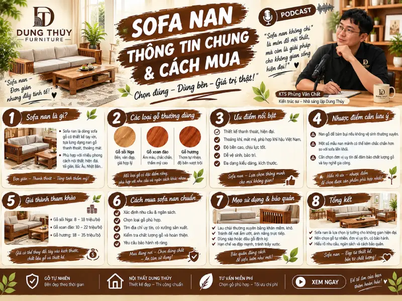 Thông tin chung về sofa nan & cách mua năm 2027