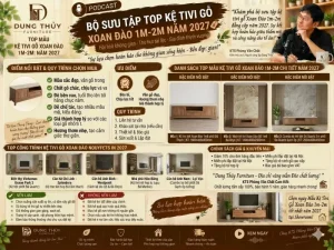 Top 6 mẫu kệ tivi gỗ xoan đào từ 1m-2m năm 2027
