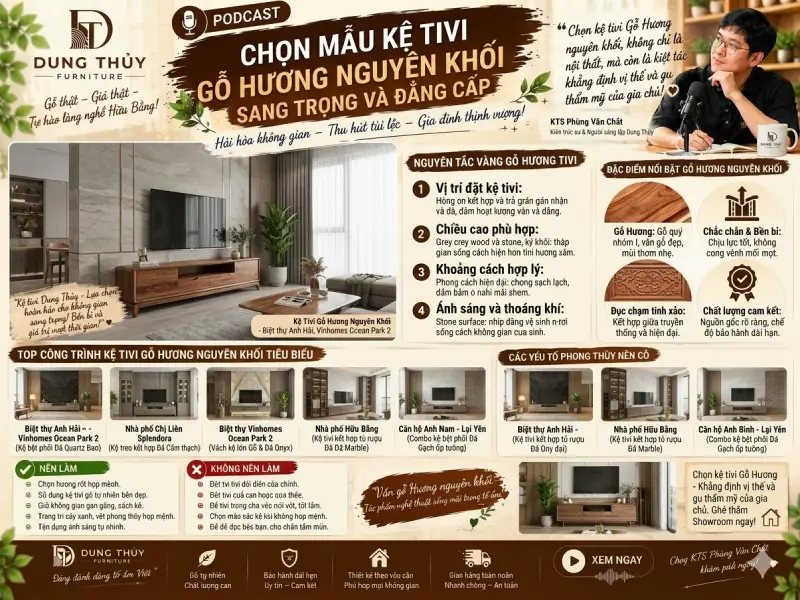 mẫu kệ tivi gỗ hương nguyên khối