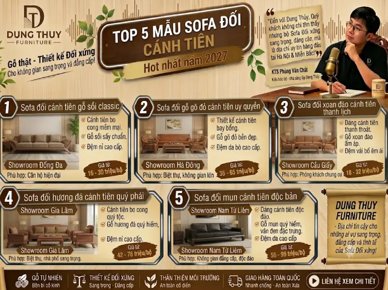sofa đối cánh tiên
