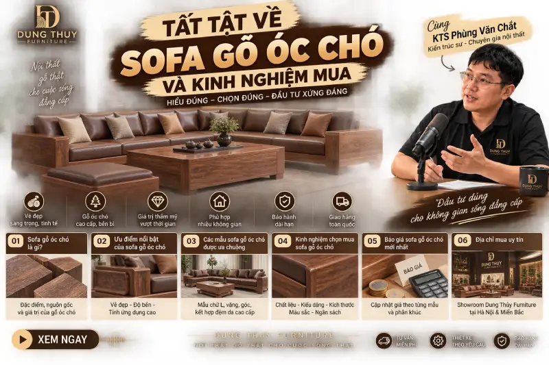 Tất tật về sofa gỗ óc chó và kinh nghiệm mua năm 2027